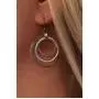 Handmade Sunrise Tricolor Dangle Earrings - Burnished Circles, Copper, Brass and Silverplated Handmade Sunrise Tricolor Dangle Earrings - Burnished Circles, Copper, Brass and Silverplated