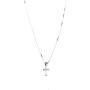 Sterling Silver Tiny Cross Charm Box Chain Nickel Free Necklace Italy