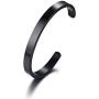 MEALGUET Stainless Steel Keep Going Inspirational Quote Motivational Encourage Open Cuff Bangle Bracelets for Women Girls