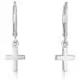 Marina Meiri 925 Sterling Silver Dangle Cross Earrings with Leverback Clasp Hook Marina Meiri 925 Sterling Silver Dangle Cross Earrings with Leverback Clasp Hook