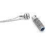 Mezuzah Necklace 925 Sterling Silver Hamsa Hand Amulet for Men and Women With a Turquoise Gemstone
