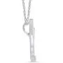 14K Gold Over Sterling Silver White CZ Playboy Bunny Pendant Necklace 14K Gold Over Sterling Silver White CZ Playboy Bunny Pendant Necklace