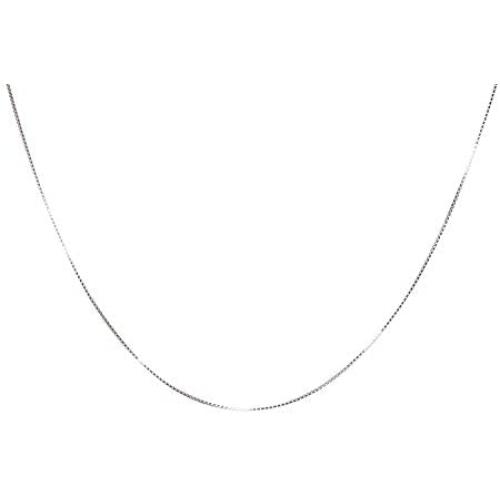 NAG.HC 925 Sterling Silver Chain 0.8MM Delicate Box Chain - Italian Necklace Chain - Tiny&Thin&Strong -Friendly Price & Quality 14''-30''