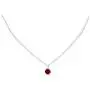 January Birthstone - Classic Round Garnet Solitaire Pendant Necklace in Silver (6mm Garnet) January Birthstone - Classic Round Garnet Solitaire Pendant Necklace in Silver (6mm Garnet)