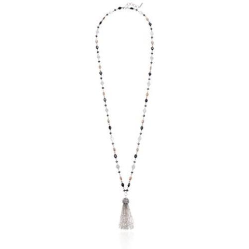 Nine West Classics Beaded Tassel Pendant Necklace