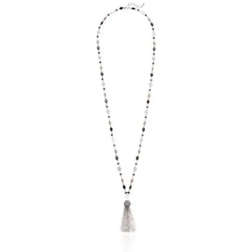 Nine West Classics Beaded Tassel Pendant Necklace