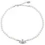 Vivienne Westwood Silver Saturn Pearl Necklace with Special Box and Paper Bag Vivienne Westwood Silver Saturn Pearl Necklace with Special Box and Paper Bag