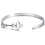MEALGUET Stainless Steel Guitar Bangle Bracelets Jewelry Gift for Music Lover for Men Women