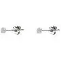 14K Gold Cubic Zirconia Tiny Round Stud Earrings for Men Women Boys Girls, Choose a Size 14K Gold Cubic Zirconia Tiny Round Stud Earrings for Men Women Boys Girls, Choose a Size