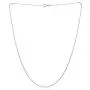 Sea of Ice Sterling Silver 1mm Loose Rope Link Chain Necklace for Women, Size 14'' - 36'' Italy