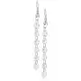 Crystalline Azuria Wedding Set White Zirconia Crystals Strand Necklace Dangle Earrings Bracelet 18 ct White Gold Plated