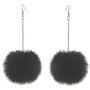 6 Pairs Faux Fur Fluffy Pom Pom Drop Dangle Earrings Set Bohemia Ethnic Handmade Colorful Long Ball Tassel Earrings Thanksgiving Christmas Earrings Gifts for Women Girls Jewelry