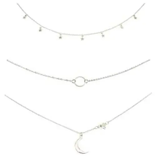 ROSTIVO Star Necklace Choker for Women Girls Moon Necklace Pendant Dainty Simple Circle Choker Necklace Set (3 Pack, Silver) ROSTIVO Star Necklace Choker for Women Girls Moon Necklace Pendant Dainty Simple Circle Choker Necklace Set (3 Pack, Silver)