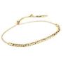 gorjana Womens Laguna Adjustable Strand Bracelet with Textured Beads, 18K Gold Plated