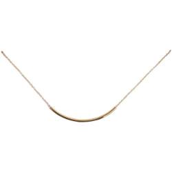 Dogeared Gold Dipped Balance Curved Tube Boxed 18'' Necklace