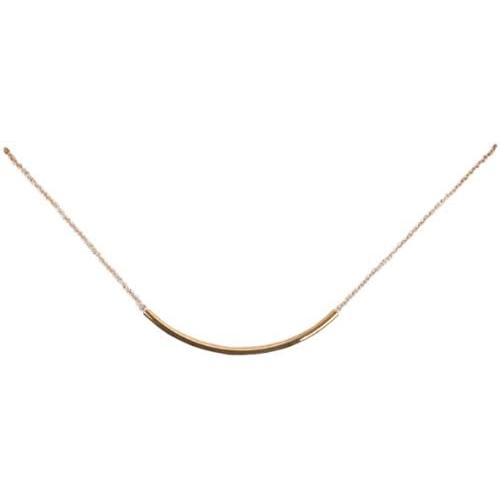 Dogeared Gold Dipped Balance Curved Tube Boxed 18'' Necklace
