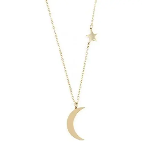 Happiness Boutique Women Star and Moon Pendant Necklace in Gold Color Necklace with Half Moon Stainless Steel Jewelry Happiness Boutique Women Star and Moon Pendant Necklace in Gold Color Necklace with Half Moon Stainless Steel Jewelry
