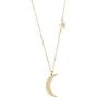 Happiness Boutique Women Star and Moon Pendant Necklace in Gold Color Necklace with Half Moon Stainless Steel Jewelry