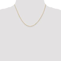 Solid 18k Yellow Gold 1.10mm Singapore Chain Necklace - with Secure Lobster Lock Clasp