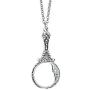 I.G.N.Y. Design Vintage Retro Mirror Pendant Necklace Victorian Gothic Jewelry