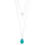 Lux Accessories Womens Stone Teardrop & Arrowhead Double Layered Necklace Set Lux Accessories Womens Stone Teardrop & Arrowhead Double Layered Necklace Set