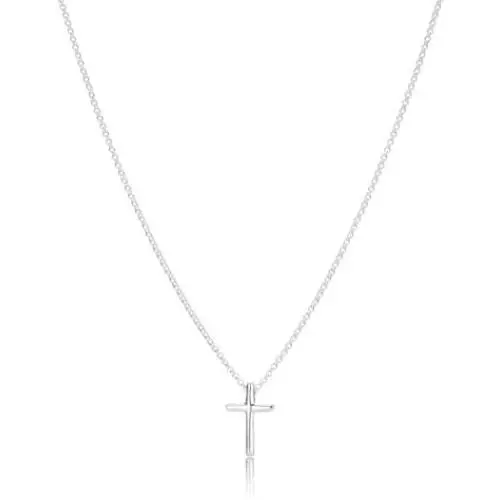 Molly B London Sterling Silver Faith Rounded Cross Necklace - Perfect Girls Holy Communion gift & Christening jewelry Molly B London Sterling Silver Faith Rounded Cross Necklace - Perfect Girls Holy Communion gift & Christening jewelry