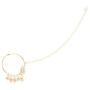 Touchstone New Indian Bollywood Desire Kundan Polki Look Designer Bridal Jewelry Nath (Nose Accessory) in Gold Tone for Women.
