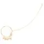 Touchstone New Indian Bollywood Desire Kundan Polki Look Designer Bridal Jewelry Nath (Nose Accessory) in Gold Tone for Women.