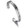 VNOX Christian Jewelry Stainless Steel Fruits of The Spirit Handstamp Inspirational Cuff Bangle Bracelet,7.3''
