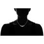 Barzel 18K White Gold Plated or Rose Gold Plated Created White Opal Graduated Necklace