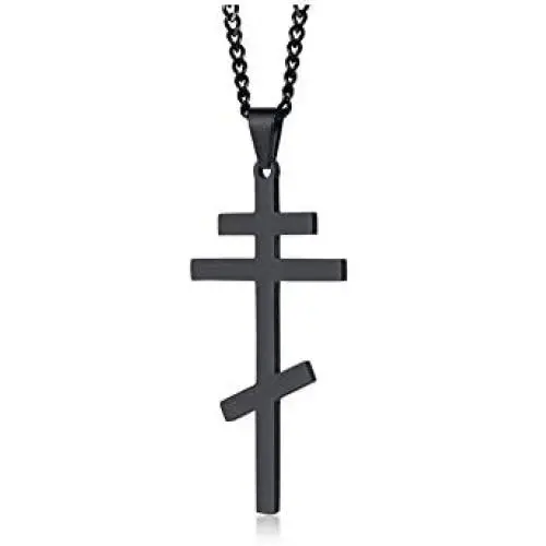 VNOX Stainless Steel Religious Russian Orthodox Cross Pendant Necklace for Men Women VNOX Stainless Steel Religious Russian Orthodox Cross Pendant Necklace for Men Women