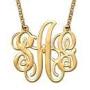 MyNameNecklace Fancy Personalized Monogram Necklace - Custom Made Pendant Any Initial-Jewelry for Her
