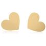 NIEVOS JEWELRY 24k Gold Plated Earring 24k Gold Plated, Thin Design Heart Shaped Earring. Love And Joy Handmade Gift Jewelry Made By Women Designer Love For Her