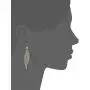 Kooljewelry 14k Yellow Gold Diamond-cut Leaf Dangle Earrings Kooljewelry 14k Yellow Gold Diamond-cut Leaf Dangle Earrings