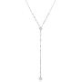 Cat Eye Jewels 925 Sterling Silver Y Lariat Necklaces Long Drop cz Pendant Necklaces Cubic Zirconia Diamond Choker Chain Jewelry Christmas Gifts Neklaces for Women Girls N003