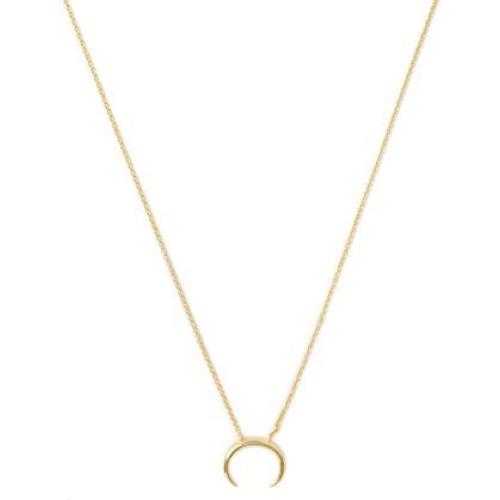 HONEYCAT Tiny Crescent Horn Necklace in Gold, Rose Gold, or Silver | Minimalist, Delicate Jewelry