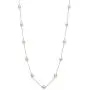 10K Yellow Gold Freshwater Pearl & Natural Aquamarine Station Necklace, 18'' 10K Yellow Gold Freshwater Pearl & Natural Aquamarine Station Necklace, 18''
