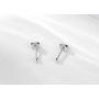 Sterling Silver Stud Earrings for Women Girls- 3 Pairs of 2mm Tiny Ball Stud Earrings Round CZ Cubic Zirconia Earrings Pearl Earrings Set Cartilage Small Tragus Earrings Nose Lip Rings