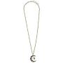 SPUNKYsoul Boho Antique Gold or Silver Tribal Crescent Moon Faceted Crystal Long Necklace for Women