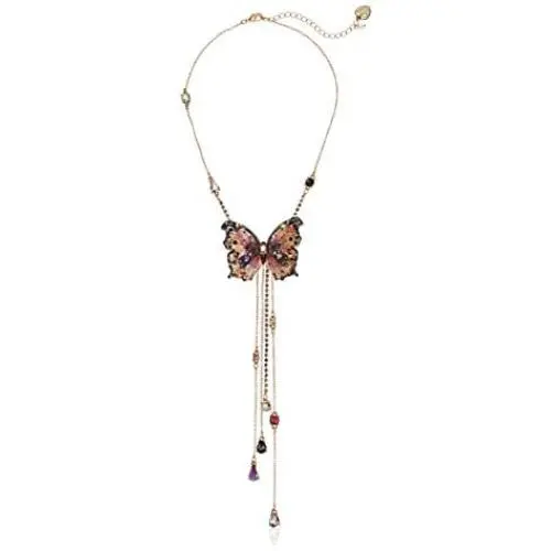 Betsey Johnson (Gbg Gold Butterfly Y-Shaped Necklace, Pink, One Size Betsey Johnson (Gbg Gold Butterfly Y-Shaped Necklace, Pink, One Size