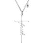 Faith Cross Necklace Initial Cross Necklace 26 Letters A to Z Alphabet Cross Pendant Necklace Religious Jewelry for Women