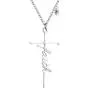 Faith Cross Necklace Initial Cross Necklace 26 Letters A to Z Alphabet Cross Pendant Necklace Religious Jewelry for Women