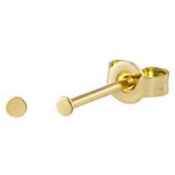 CHESKY 14K Gold Plated Tiny Dot Stud Earrings Dainty Bar Circle Polished Ball Ear Studs Hypoallergenic Geometric Cartilage Tragus Earrings