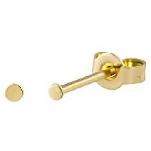 CHESKY 14K Gold Plated Tiny Dot Stud Earrings Dainty Bar Circle Polished Ball Ear Studs Hypoallergenic Geometric Cartilage Tragus Earrings