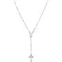 Miabella 925 Sterling Silver Italian Rosary Bead Cross Y Necklace Chain for Women Men, 20 Inch Miabella 925 Sterling Silver Italian Rosary Bead Cross Y Necklace Chain for Women Men, 20 Inch