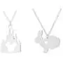 Mall of Style Disney Castle Necklace for Women - Kids Bunny Necklace - Easter Bunny Necklace for Women/Girls in Silver - Stainless Steel Jewelry - Adorable Birthday, Christmas or Easter Gift