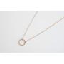 HONEYCAT Gold, Rose Gold, or Silver Mini Karma Open Circle Orbit Necklace | Minimalist, Delicate Jewelry