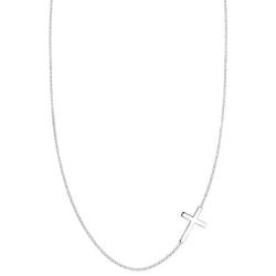 ELLI BY JULIE & GRACE Sterling Silver small Cross Pendant Necklace, 925 Sterling Silver Necklace for Women, Silver Chains for Women, Length 17.7 inch, Jewelry for Women