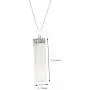 Raw Selenite Flat Pendant Necklace on Sterling Silver Box Chain, 18'' Raw Selenite Flat Pendant Necklace on Sterling Silver Box Chain, 18''