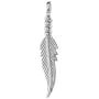Dainty Sterling Silver Feather Charm Pendant Necklace